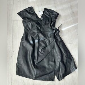 New Topshop faux leather dress